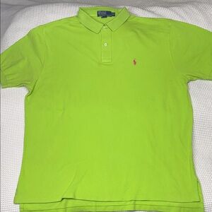 Polo by Ralph Lauren Men's Bright Green Polo Shirt - XXL